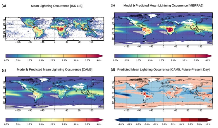Lightning occurrences maps